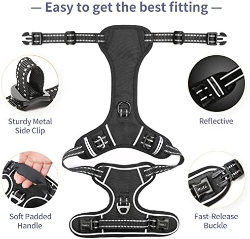 HEELE Dog Harness, No Pull Adjustable Padded Reflective Harness - Image 4