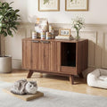Cat Litter Box Enclosure with Litter Collector, Fluted Hidden Litter Box by Seang