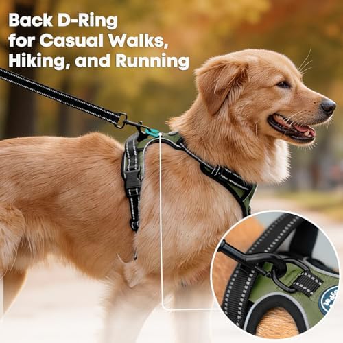 PoyPet No Pull Dog Harness Medium, Reflective Vest - Image 3