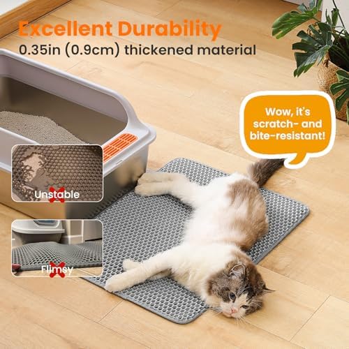 Cat Litter Mat, Double Layer Honeycomb Litter Box Mat - Image 6