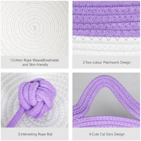 Cotton Rope Cat Bed, Instinct Hand Woven Basket - Image 3
