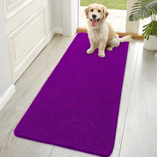 OLANLY Dog Door Mat for Muddy Paws 70x32, Super Absorbent Chenille Mud Mat by OLANLY