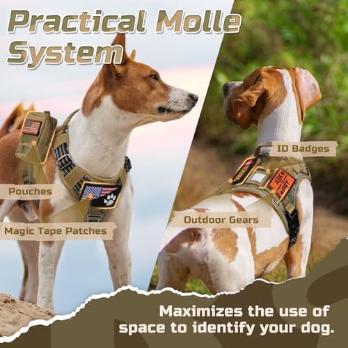 rabbitgoo Tactical Dog Harness for Medium, No Pull Military Service Vest - Image 5