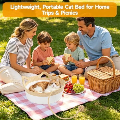 Cat Bed, Cotton Rope Instinct Basket - Image 4