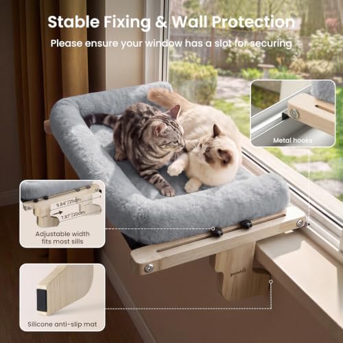 Pecute Cat Windowsill Perch, Cloud-Soft Cat Bed - Image 4