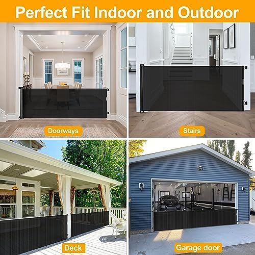 100 Inch Extra Wide Baby Gates for Large Opening Retractable Indoor Baby Gate - Image 6