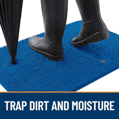 OLANLY Dog Door Mat for Muddy Paws 70x35, Super Absorbent Chenille Mud Mat - Image 2