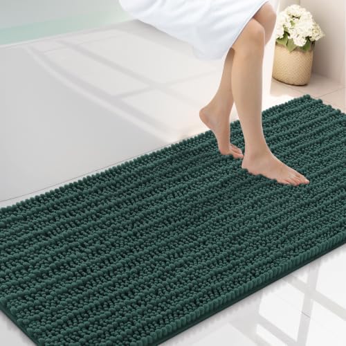 Smiry Bathroom Rugs 59X20, Extra Soft Rubber Backing Chenille Bath Mats by Smiry