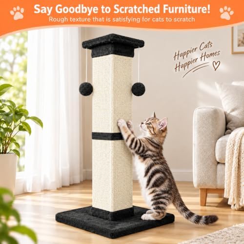 Cat Scratching Post 33 Inch Nature Sisal Cat Scratch Post - Image 3