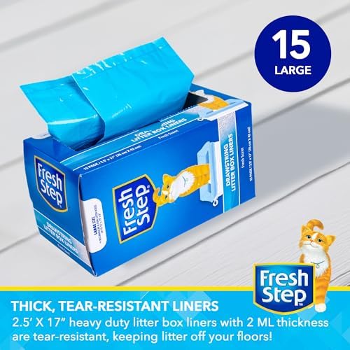 Fresh Step Drawstring Cat Litter Liners, 2.5 ft x 17 in - Image 2