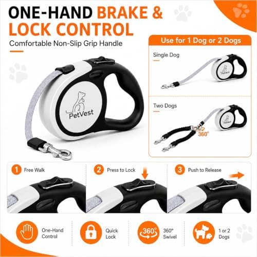 Dual Retractable Dog Leash – 16 FT Tangle-Free Leash - Image 6