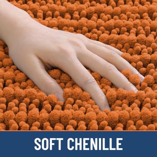 Smiry Bathroom Rugs 36X24, Extra Soft Rubber Backing Chenille Bath Mats - Image 4