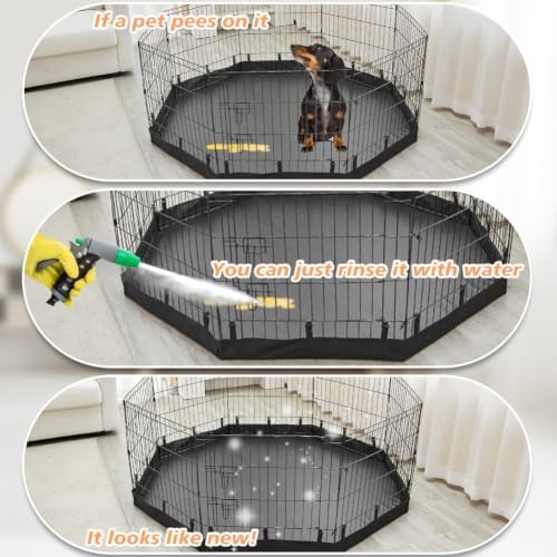 PJYuCien Playpen Bottom Pad for 24'' Width 8 Panel Pen, Hook Connect - Image 4