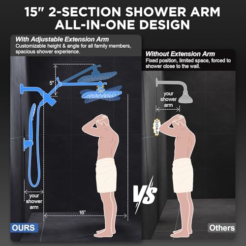 Veken Starlight 11.8" High Pressure Shower Head - Image 6