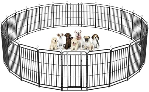 Kfvigoho Heavy Duty Dog Playpen 24 Steel Panels 47" Height by Committedtobetterpetlife