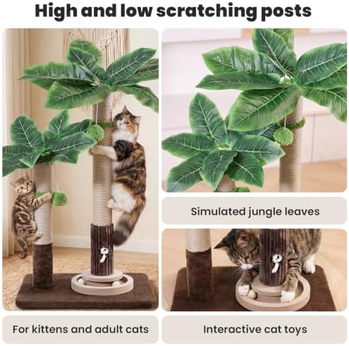 Woochpet 2Cat Posts with Cat Toys, Scratching Post - Image 3