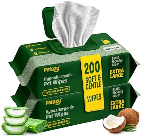 Petazy Pet Wipes for Dogs & Cats by Petazy