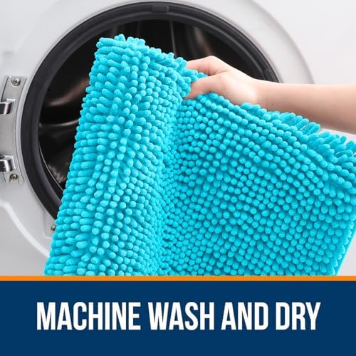 OLANLY Large Bathroom Rugs 70x46, Extra Soft Absorbent Chenille Bath Rugs - Image 5