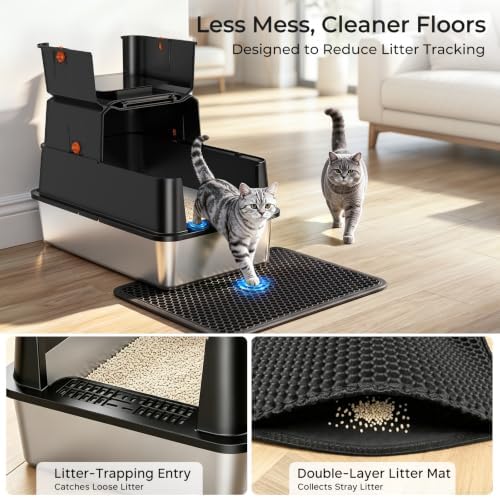 URPOWER XL Stainless Steel Cat Litter Box - Image 5