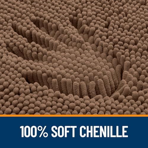 OLANLY Bathroom Runner Rugs 47x20, Extra Soft Absorbent Chenille Bath Rugs - Image 3