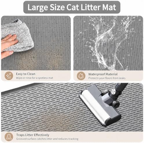 Cat Litter Mat, Waterproof Non Slip, Urine Proof & Easy Clean, Floor Protection - Image 4