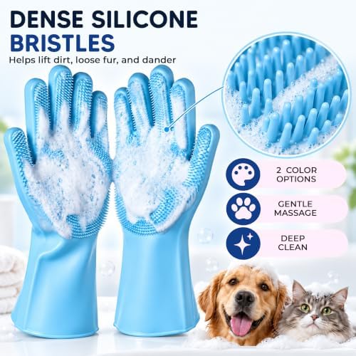 NVNAN Pet Washing Gloves for Dogs and Cats - Image 3