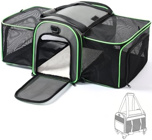 Gardner Pet Expandable Cat Carrier Airline Approved, 2-Side Square Extension by GardnerPet
