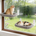 Zoratoo 2PC Cloud-Cuddle Cat Window Perch, Foldable Cat Hammock, M Grey by Zoratoo