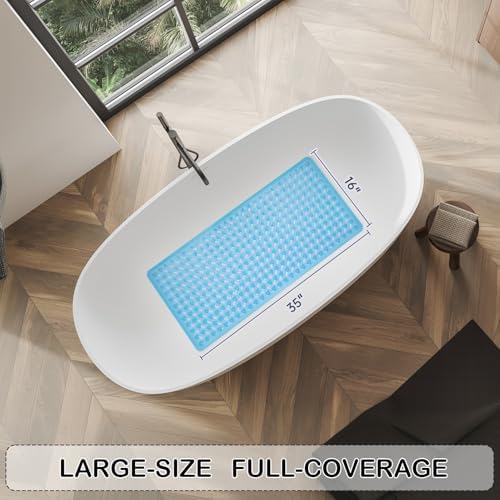 Non-Slip Bathtub and Shower Mats, Power Grip Bath Mat 35 x 16.3 Inch - Image 4