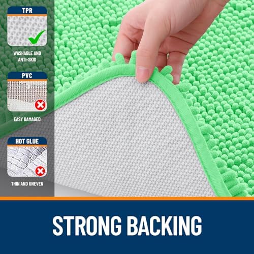 OLANLY Small Bathroom Rugs 24x16, Extra Soft Absorbent Chenille Bath Rugs - Image 6