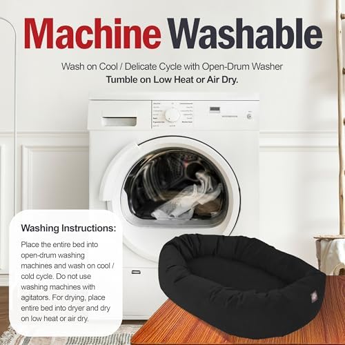 Majestic Pet 52 Inch Suede Calming Dog Bed Washable – Cozy Soft Round Dog Bed - Image 7