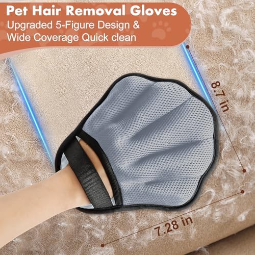 Pet Hair Removal Glove, Electrostatic Pet Hair Remover Glove - Image 5