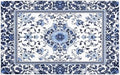 Giwawa Boho Floral Bath Rug Blue Leaves Soft Absorbent Bath Carpet 20x32 Inch by Giwawa