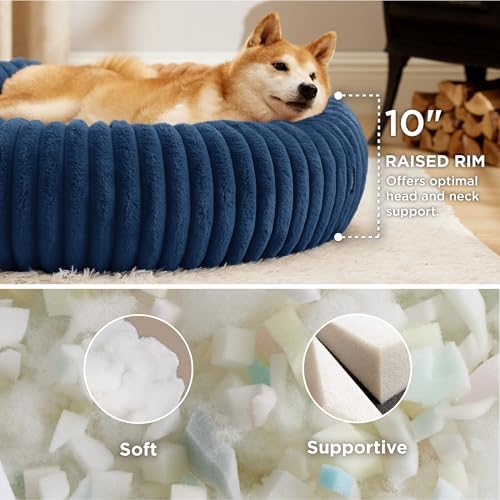 Bedsure ComfyFleece® Donut Dog Beds Large Sized Dog - Image 2