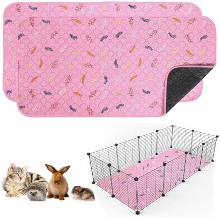 Sunheir 2 Pack Washable Guinea Pig Pee Pads, Absorbent Bedding Training Mat by SUNHEIR