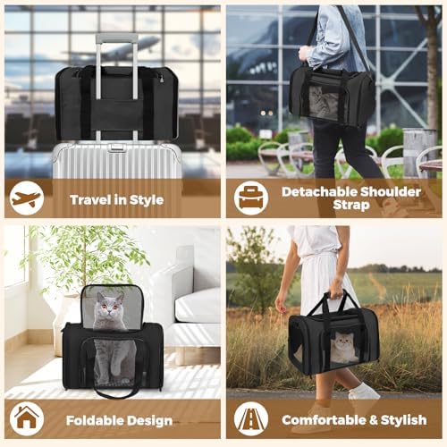 Large Cat Carrier Soft Up to 28 Lbs, Breathable Pet Bag - Image 5