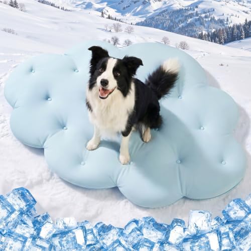 Q-Max>0.5 Dog Cooling Mat, Cloud Sky Blue by Tivray