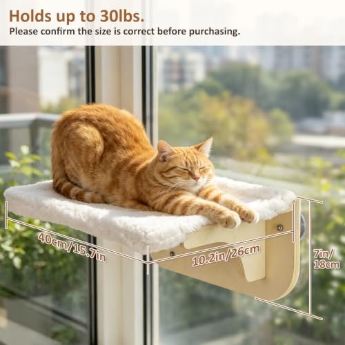 TIMIEEYA Cat Window Perch Sturdy Cat Hammock Window Seat - Image 2