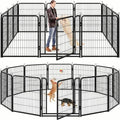 Kfvigoho Dog Playpen Outdoor Extra Wide 12 Panels Heavy Duty Dog Fence 40" by Committedtobetterpetlife