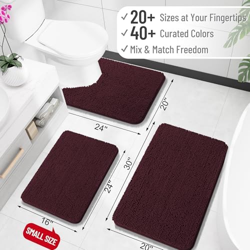 OLANLY Large Bathroom Rugs 40x32, Extra Soft Absorbent Chenille Bath Rugs - Image 2