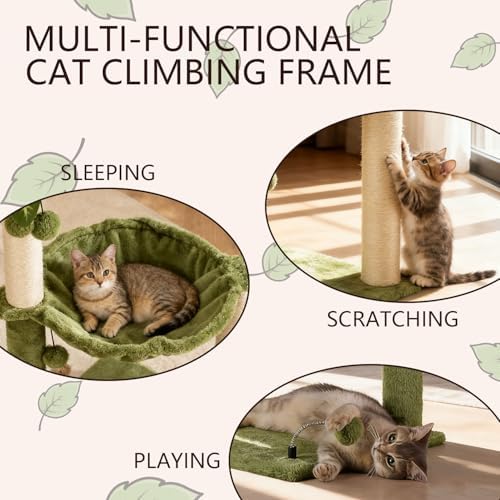 MECOOL Cat Tree for Indoor Cats 35" Tall Cat Scratching Post - Image 2
