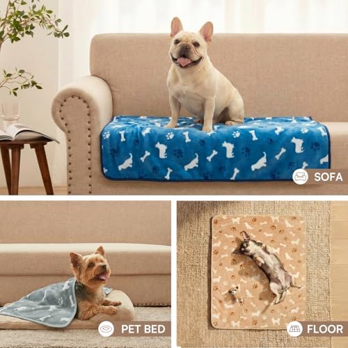 Luciphia Dog Blanket 3 Pack, Soft Cozy Fleece Throw - Image 5