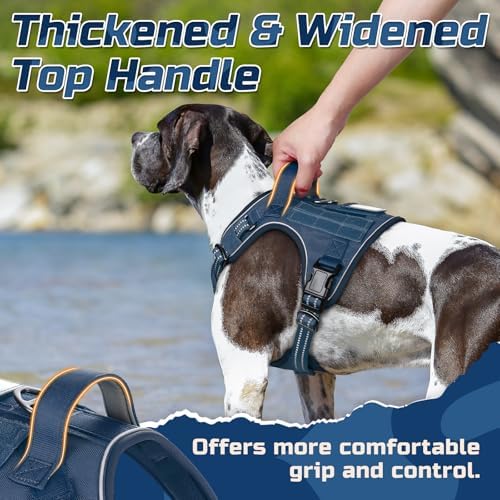 rabbitgoo Tactical Dog Harness for X-Large, No Pull Military Service Vest - Image 6