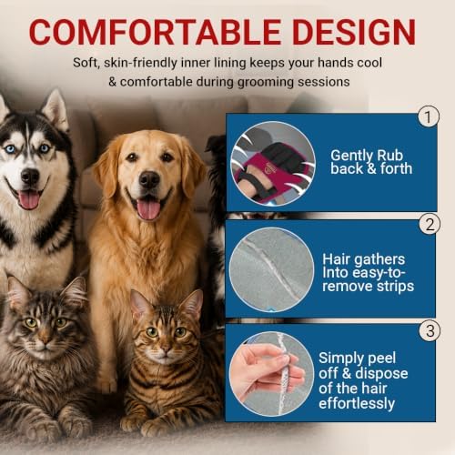 Pet Hair Remover Glove for Dogs & Cats - Image 3