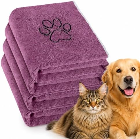 Chumia 4 Pcs Dog Towels for Drying, 30 x 50 Inch by Chumia