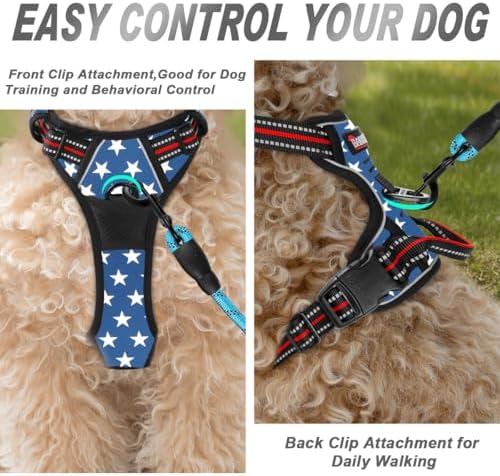 BARKBAY No Pull Dog Harness Front Clip Heavy Duty Reflective Easy Control Handle - Image 2