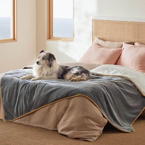 Bedsure Waterproof Blanket for Bed Soft Sherpa Fleece Throw, Twin 80"x60" by BEDSURE