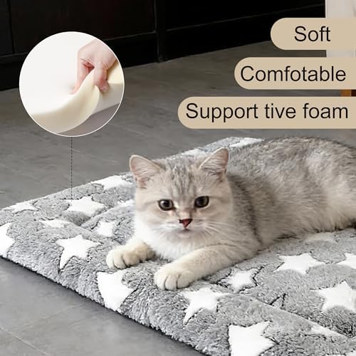 Dog Crate Mat, 4 Piece Reversible Pet Bed, Machine Washable, Small Dogs & Cats - Image 4