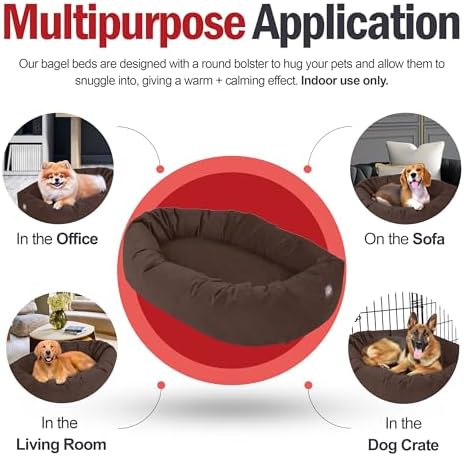 Majestic Pet 24 Inch Suede Calming Dog Bed Washable – Cozy Soft Round Dog Bed - Image 5