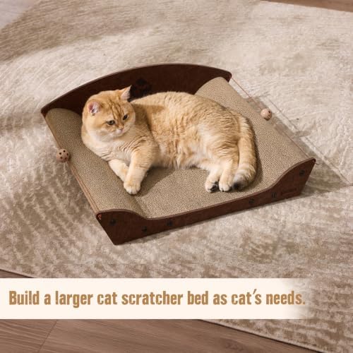 ZOMISIA 26'' Cardboard Cat Scratcher Bed - Image 2